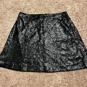 Black sequin mini skirt